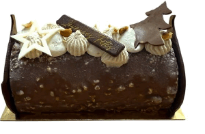 Bûche Mousse Vanille Praliné
